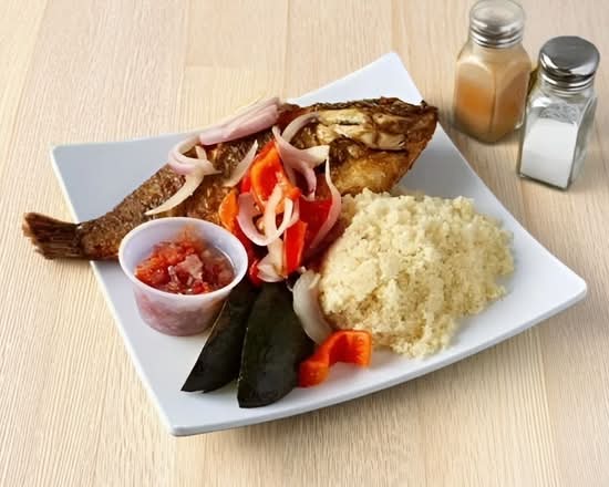Attieke + Tilapia (Grilled-Med).