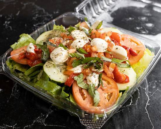 Fresh Mozzarella on Salad.