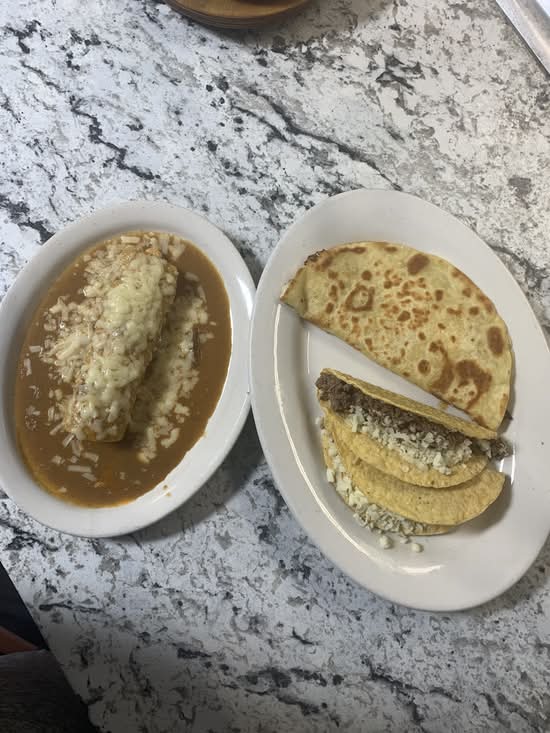 #14-One Cheese Quesadilla, Two Tacos and One Enchilada.