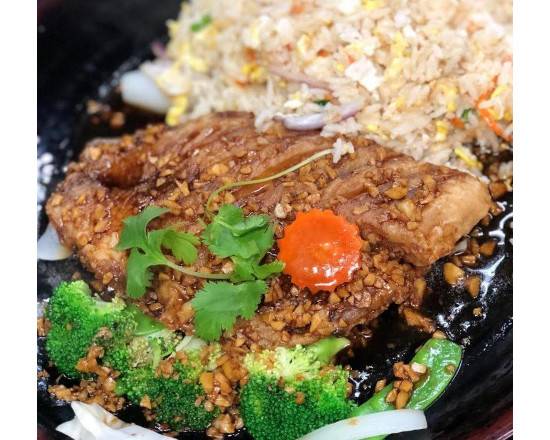 Garlic & Pepper Duck.