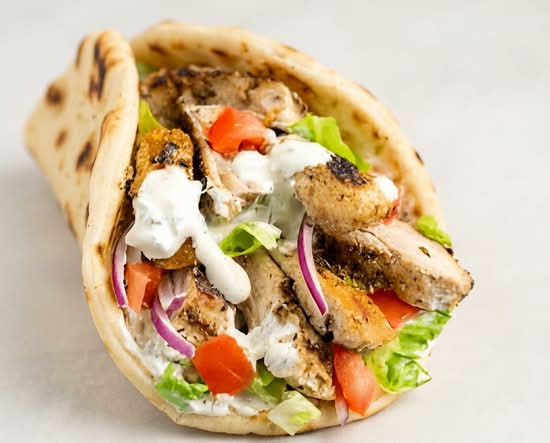 Grilled Chicken Sandwich on Naan.