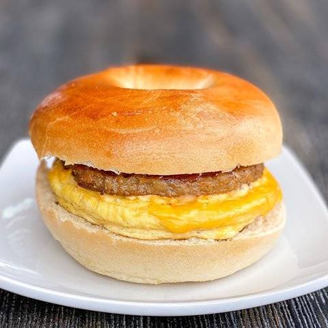 Bagel Egg & Cheese & Turkey Bacon.