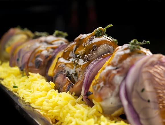 Pork Mango Brochette.