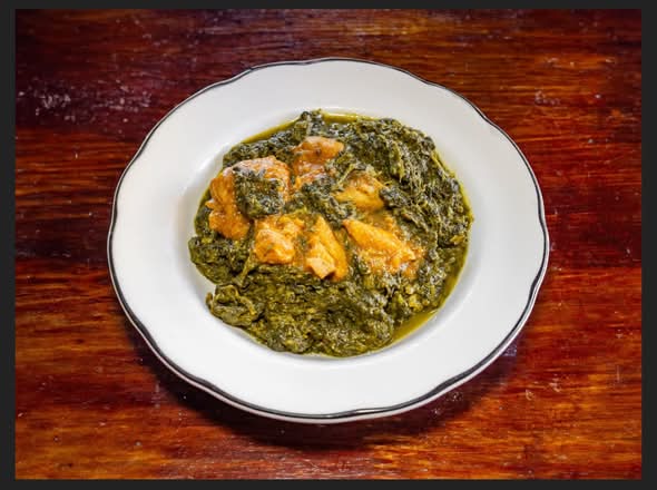 Lamb Saag Lunch.