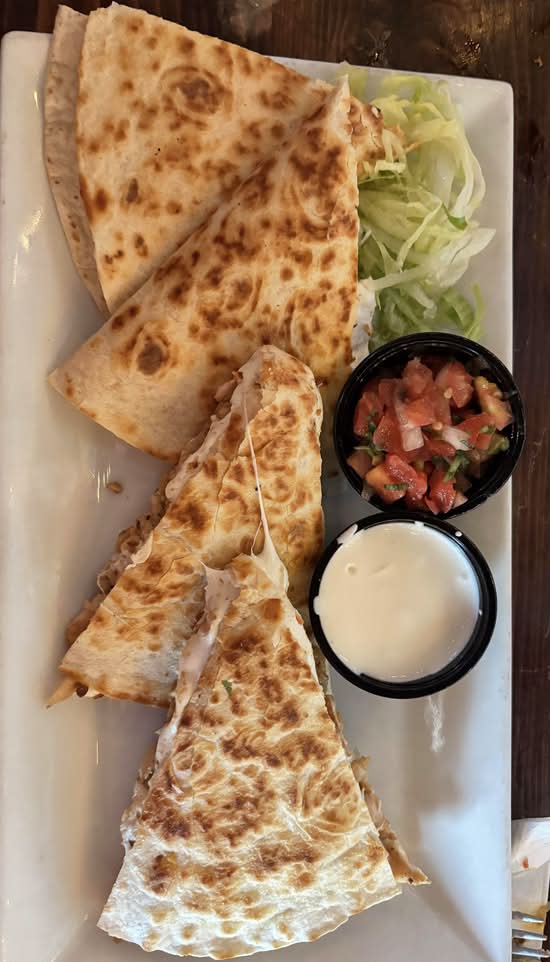 Chicken Quesadillas.