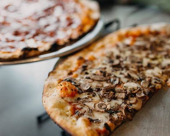 Fresh Mushroom Pizza Slice.