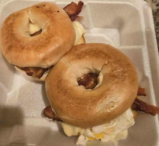 Egg Cheese on Toast Breakfast.