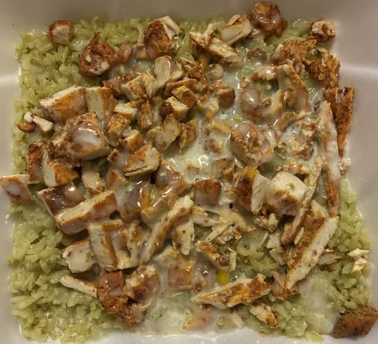 Lunch Arroz con Pollo.