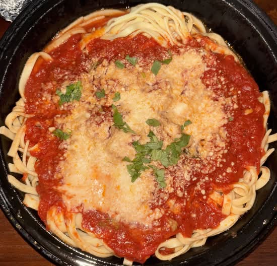 Homemade Linguine Dinner.