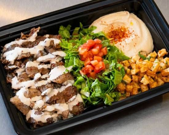 Extra Beef Shawarma On Plate.