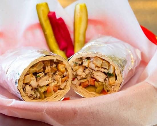 Shawarma Combo Beef / Chicken Wrap.
