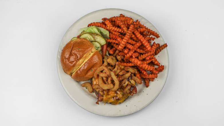 Lena's Bacon Cheese Burger.