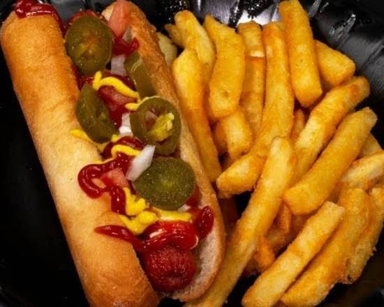 The Works Hot Dog w/Bacon Americana.