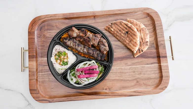 Half Beef Kabob (Steak) & Half Chicken Kabob Family Meal.