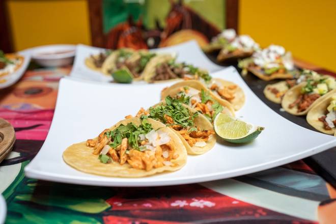 4 Chicken Tinga Tacos.