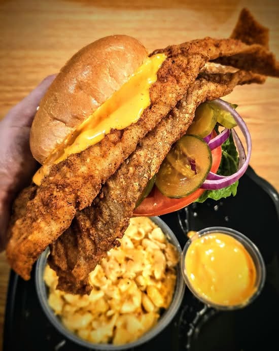 Fried Whiting Fish Sandwich Platter.