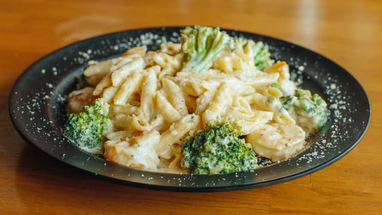 Penne Shrimp and Broccoli.