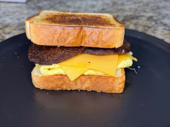 Turkey Sausage, Egg & Cheese Sandwich.