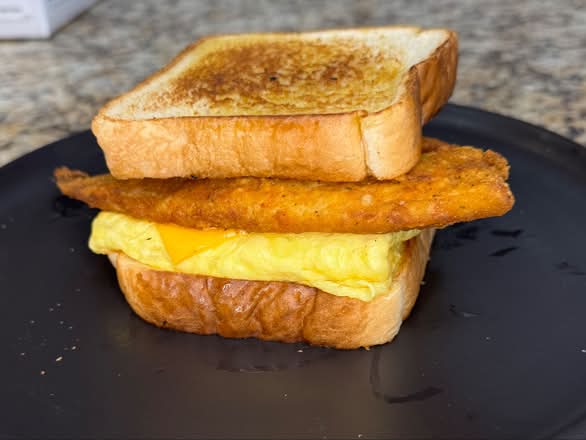 Fish, Egg & Cheese Sandwich.