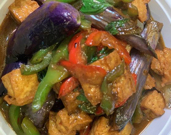 L Tofu Eggplant with Basil.