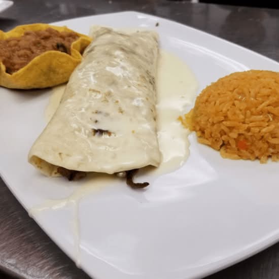 Lunch Fajita Burrito.