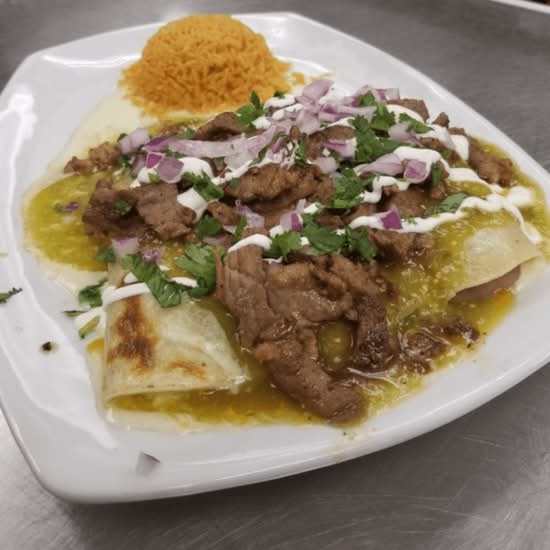 Lunch Steak Enchiladas.