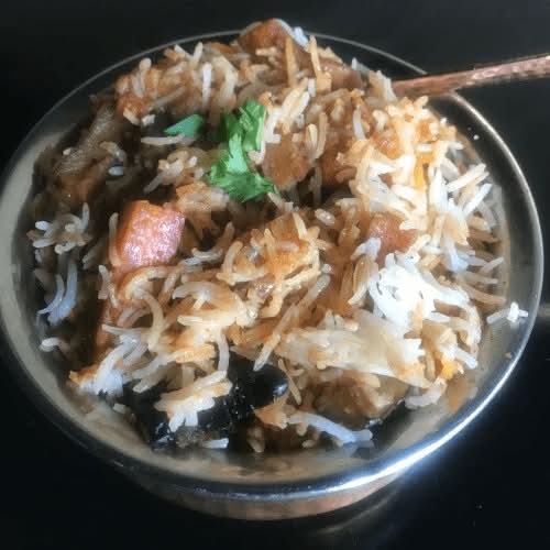 Vegetable Vegetable, Artichoke & Jackfruit Biryani.