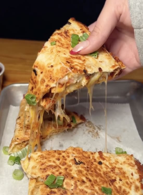 Spicy Chicken Bacon Ranch Quesadilla.