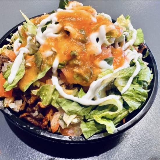 Carnitas burrito bowl.