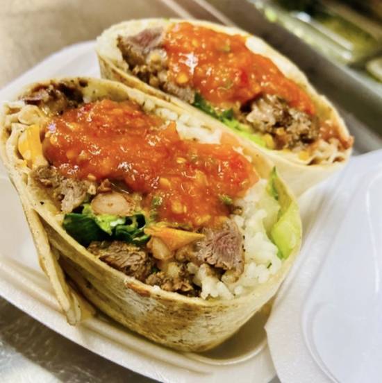 Steak burrito bowl.