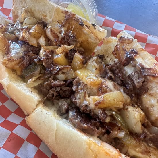 Spicy Pineapple BBQ Hilly Cheesesteak.