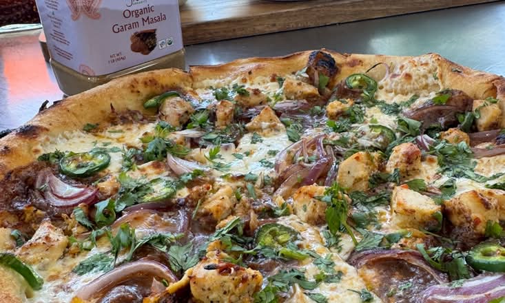 Chicken Tikka Masala Pizza.