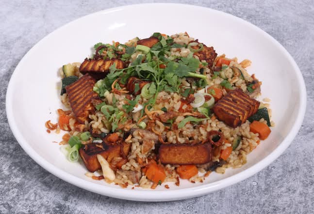 Garlic Tofu Fried Rice.
