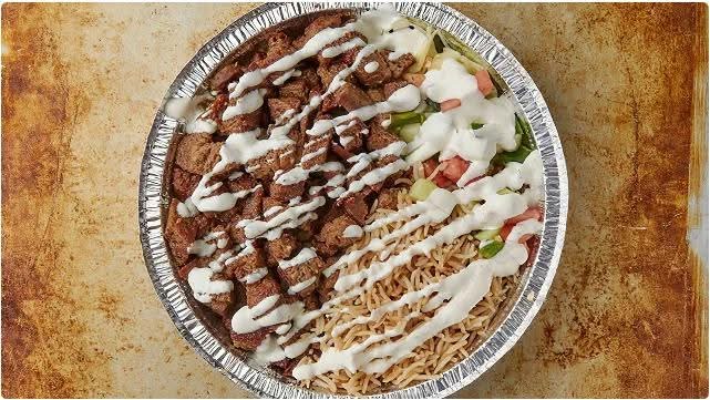 Lamb Over Rice Platter.