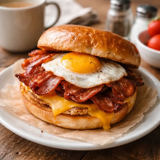 Tocineta, Huevo Y Queso - Bacon Egg & Cheese (Roll).